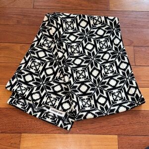 Lands' End Monochrome Geometric Pattern Scarf